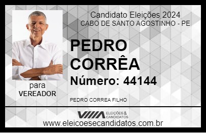 Candidato PEDRO CORRÊA 2024 - CABO DE SANTO AGOSTINHO - Eleições