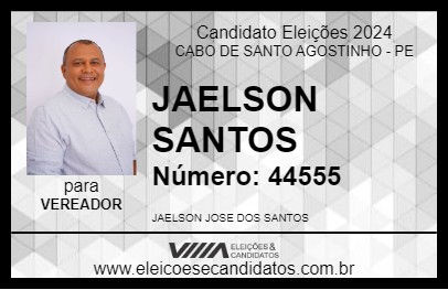 Candidato JAELSON SANTOS 2024 - CABO DE SANTO AGOSTINHO - Eleições