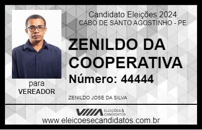 Candidato ZENILDO DA COOPERATIVA 2024 - CABO DE SANTO AGOSTINHO - Eleições