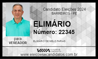 Candidato ELIMÁRIO 2024 - BARREIROS - Eleições