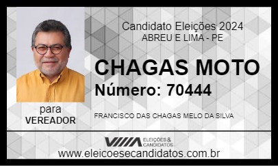 Candidato CHAGAS MOTO 2024 - ABREU E LIMA - Eleições