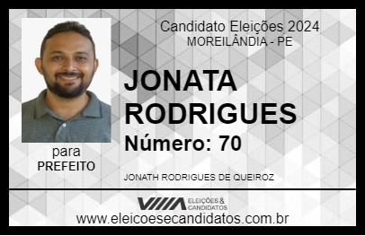 Candidato JONATA RODRIGUES 2024 - MOREILÂNDIA - Eleições