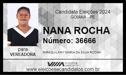 Candidato NANA ROCHA 2024 - GOIANA - Eleições