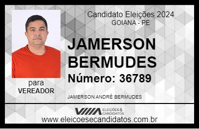 Candidato JAMERSON BERMUDES 2024 - GOIANA - Eleições