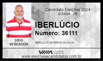 Candidato IBERLÚCIO 2024 - GOIANA - Eleições