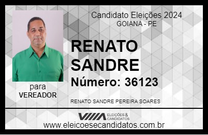 Candidato RENATO SANDRE 2024 - GOIANA - Eleições