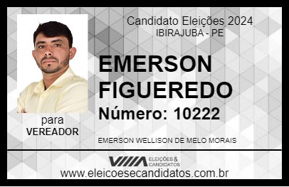 Candidato EMERSON FIGUEREDO 2024 - IBIRAJUBA - Eleições