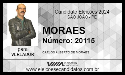 Candidato MORAES 2024 - SÃO JOÃO - Eleições