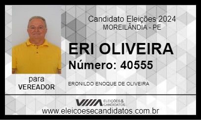 Candidato ERI OLIVEIRA 2024 - MOREILÂNDIA - Eleições