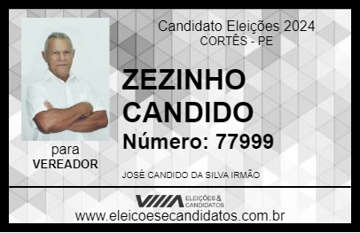 Candidato ZEZINHO CANDIDO 2024 - CORTÊS - Eleições