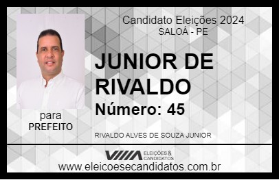 Candidato JUNIOR DE RIVALDO 2024 - SALOÁ - Eleições