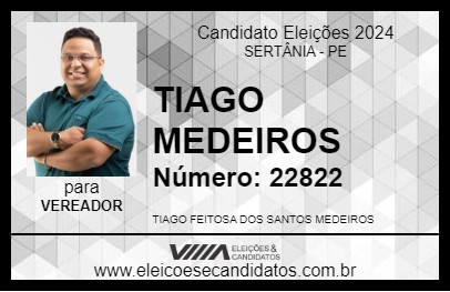 Candidato TIAGO  MEDEIROS  2024 - SERTÂNIA - Eleições