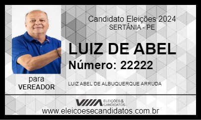 Candidato LUIZ ABEL 2024 - SERTÂNIA - Eleições