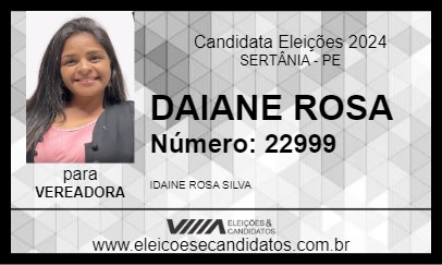 Candidato DAIANE ROSA 2024 - SERTÂNIA - Eleições