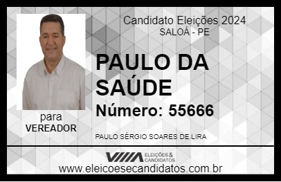 Candidato PAULO DA SAÚDE 2024 - SALOÁ - Eleições