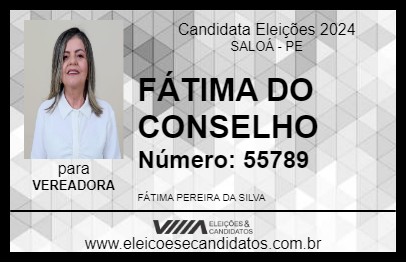 Candidato FÁTIMA DO CONSELHO 2024 - SALOÁ - Eleições