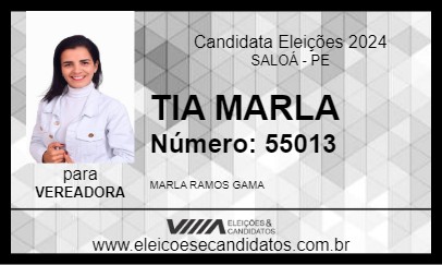 Candidato TIA MARLA 2024 - SALOÁ - Eleições