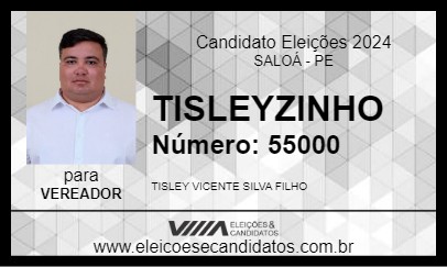 Candidato TISLEYZINHO 2024 - SALOÁ - Eleições