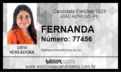 Candidato FERNANDA 2024 - JOÃO ALFREDO - Eleições