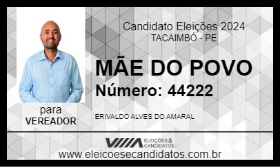 Candidato MÃE DO POVO 2024 - TACAIMBÓ - Eleições