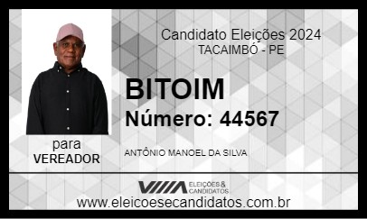 Candidato BITOIM 2024 - TACAIMBÓ - Eleições