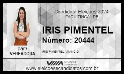 Candidato IRIS PIMENTEL 2024 - ITAQUITINGA - Eleições