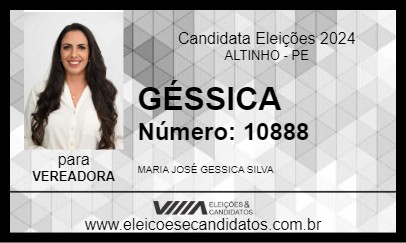 Candidato GÉSSICA 2024 - ALTINHO - Eleições