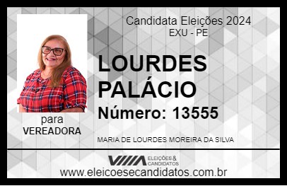 Candidato LOURDES PALÁCIO 2024 - EXU - Eleições