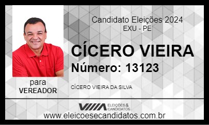 Candidato CÍCERO VIEIRA 2024 - EXU - Eleições