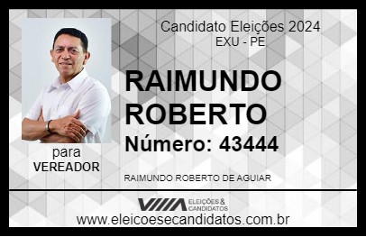 Candidato RAIMUNDO ROBERTO 2024 - EXU - Eleições