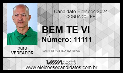 Candidato BEM TE VI 2024 - CONDADO - Eleições