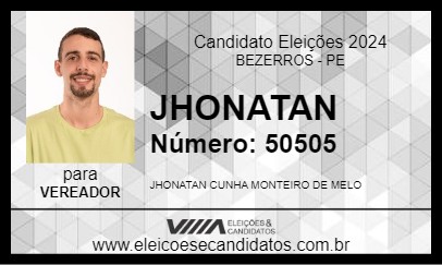 Candidato JHONATAN 2024 - BEZERROS - Eleições