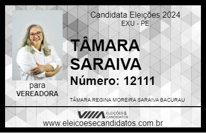 Candidato TÂMARA SARAIVA 2024 - EXU - Eleições