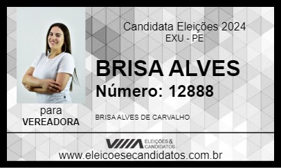 Candidato BRISA ALVES 2024 - EXU - Eleições