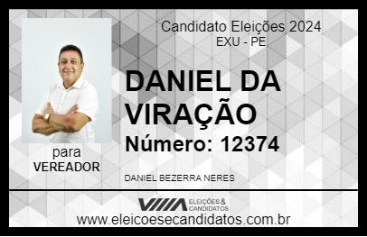 Candidato DANIEL DA VIRAÇÃO 2024 - EXU - Eleições