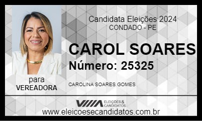 Candidato CAROL SOARES 2024 - CONDADO - Eleições