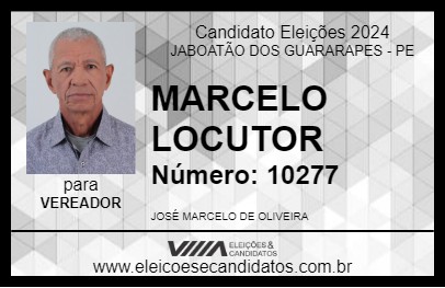 Candidato MARCELO LOCUTOR 2024 - JABOATÃO DOS GUARARAPES - Eleições