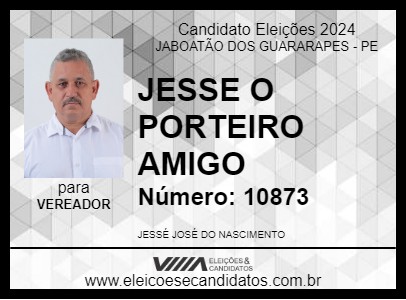 Candidato JESSE O PORTEIRO AMIGO 2024 - JABOATÃO DOS GUARARAPES - Eleições