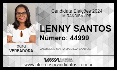 Candidato LENNY SANTOS 2024 - MIRANDIBA - Eleições