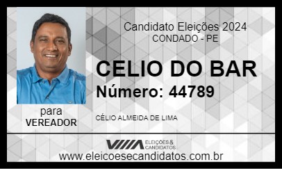 Candidato CELIO DO BAR 2024 - CONDADO - Eleições