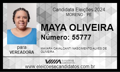 Candidato MAYA OLIVEIRA 2024 - MORENO - Eleições