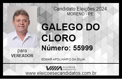 Candidato GALEGO DO CLORO 2024 - MORENO - Eleições