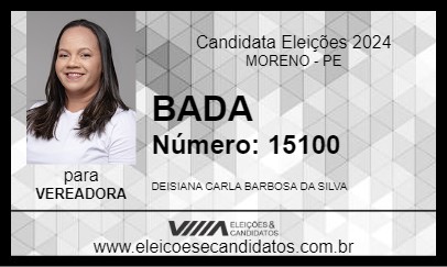 Candidato BADA 2024 - MORENO - Eleições