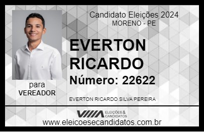 Candidato EVERTON RICARDO 2024 - MORENO - Eleições