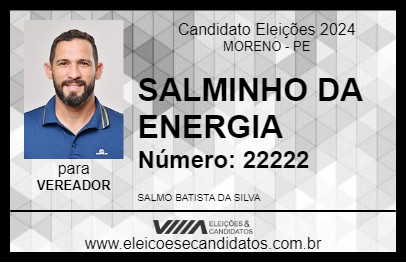 Candidato SALMINHO DA ENERGIA 2024 - MORENO - Eleições