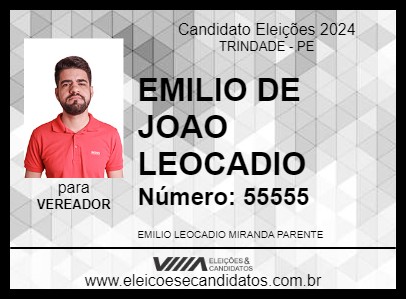 Candidato EMILIO DE JOAO LEOCADIO 2024 - TRINDADE - Eleições