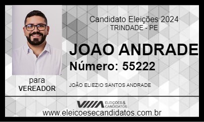 Candidato JOAO ANDRADE 2024 - TRINDADE - Eleições