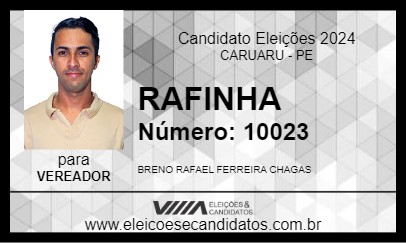 Candidato RAFINHA 2024 - CARUARU - Eleições