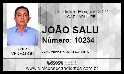 Candidato JOÃO SALU 2024 - CARUARU - Eleições