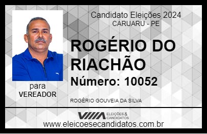 Candidato ROGÉRIO DO RIACHÃO 2024 - CARUARU - Eleições